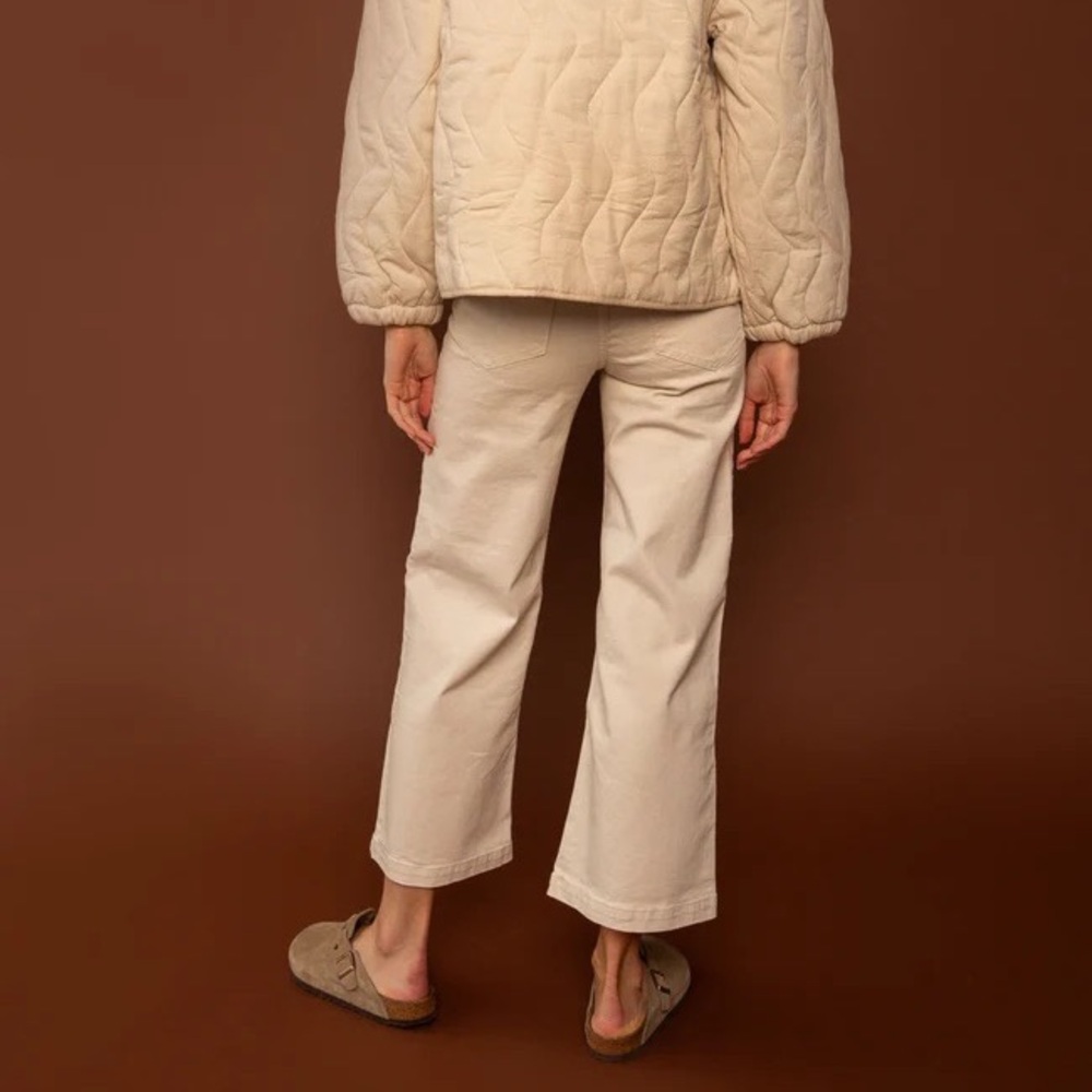 Whimsy & Row Flora Pant in Natural Wide Leg - Picture 4 of 10